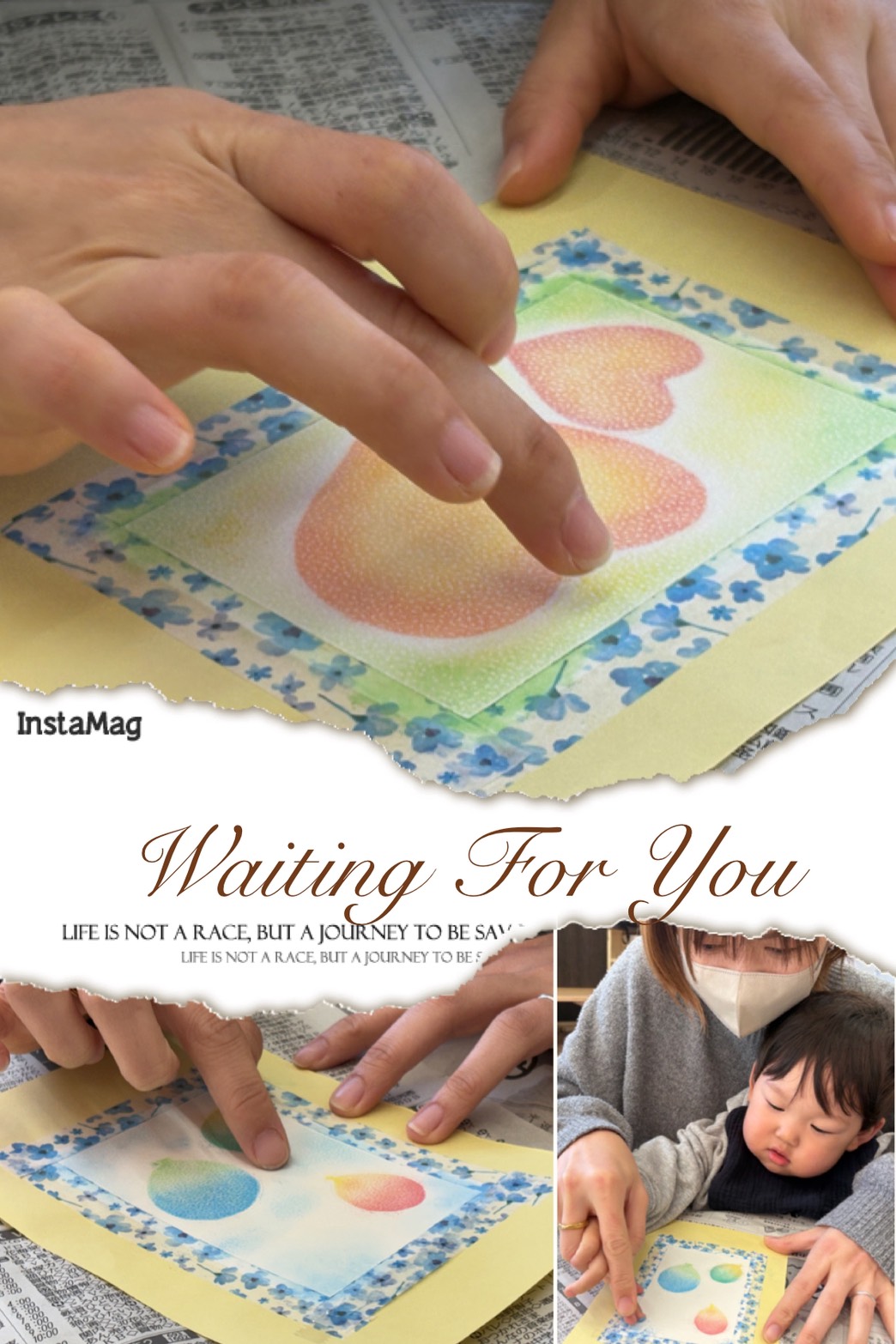 親子で☆パステルアート